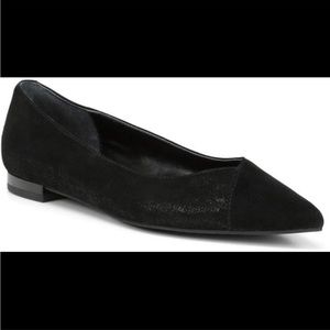Donald J. Pliner Palma-60 Skimmer Flat Black Pointed Toe size 9.5